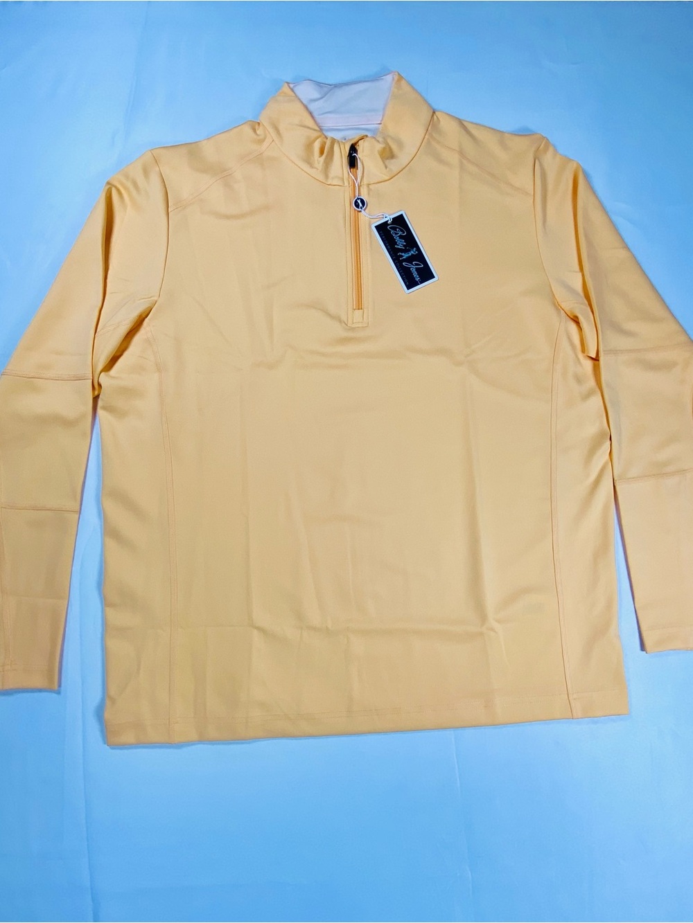 Bobby Jones Performance 1/4 Zip Pullover Mens Large Melon Stretch Golf NWT